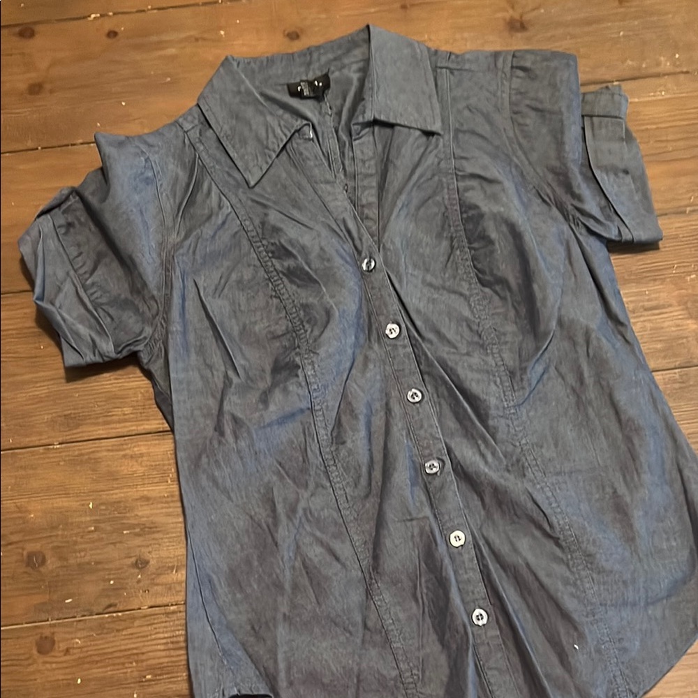 Blue Button-Up Shirt